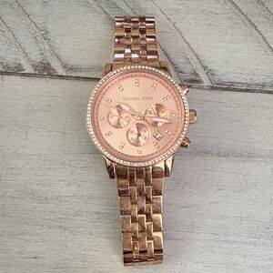 Michael Kors Rose-Toned Chronograph Watch